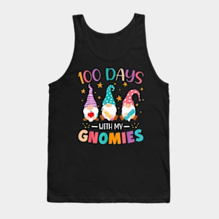 100th Day Of School Gnome Teachers Students 100 Days Smarter Tank Top